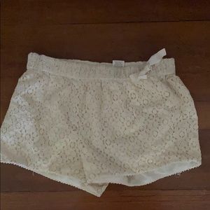 JCREW KIDS SIZE 14 lace crochet shorts
